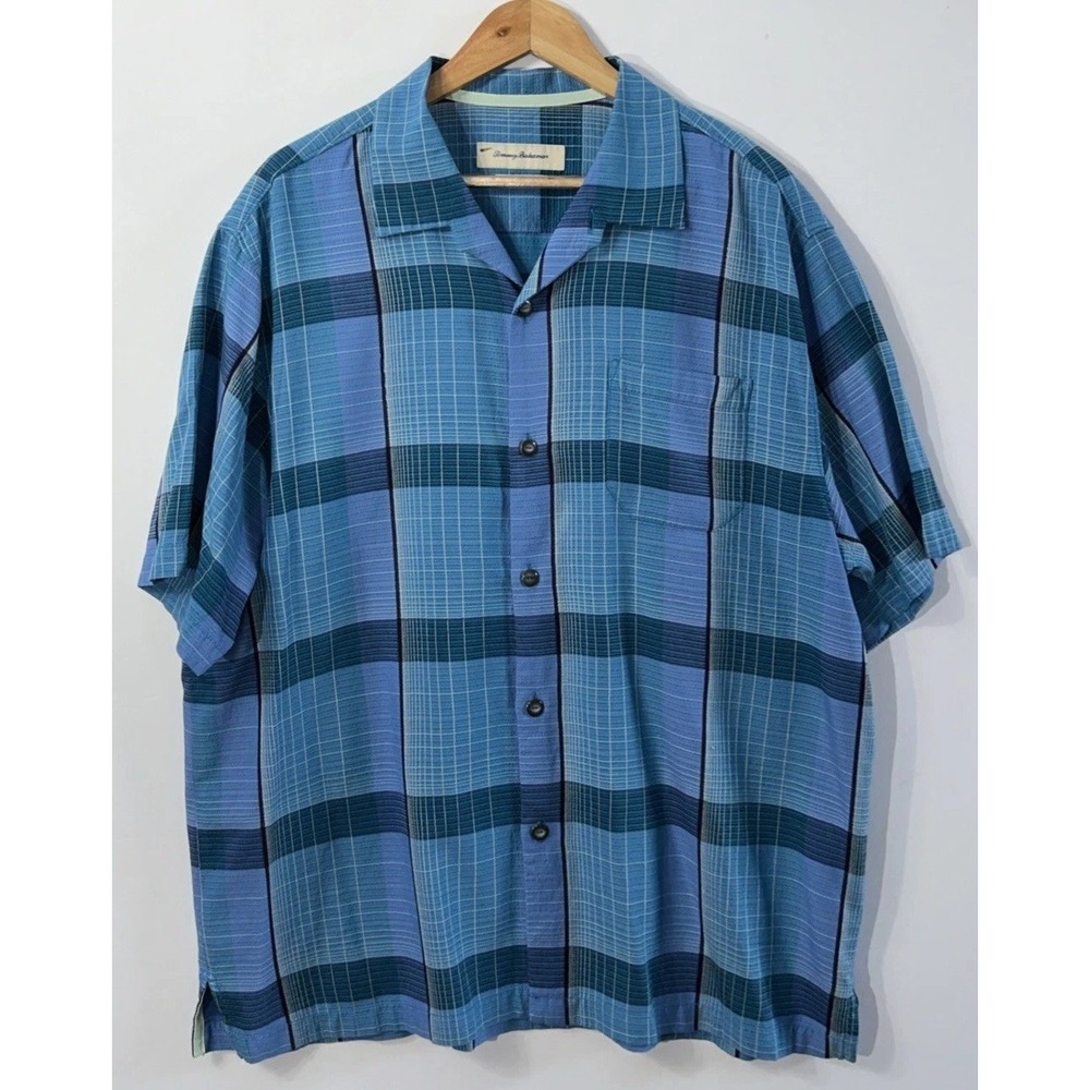 Mens Tommy Bahama Original Fit S/S Camp Shirt Button Down‎ Shirt Sz XL 100% Silk